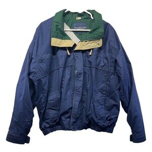 Van Heusen Jacket Adult Men's Large Blue 90s Y2K Golf Full Zip Windbreaker